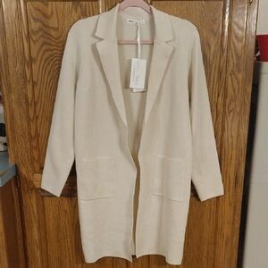 Grace Karin NWT Long Sleeve Open Front Knit Cardigan Sweater Size Small Beige